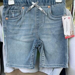 Levi's Blue Denim Shorts with Rolled Cuffs